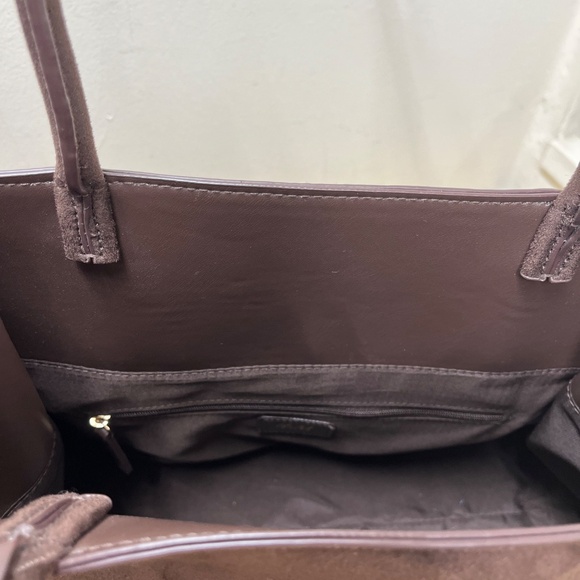 SHOPPER, Vegan Suede, Dark brown - Picture 5 of 8